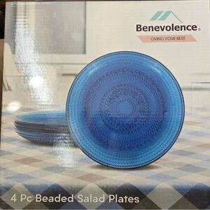 Benevolence Beaded Salad Plates - Set of 4